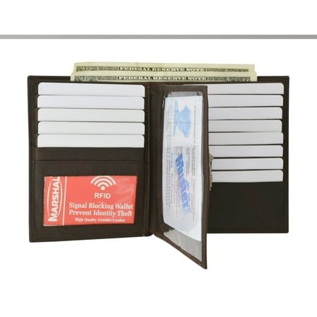 RFID Blocking Bifold Hipster Multi Credit Card ID Holder Wallet Premium Leather RFID 5502 (C)