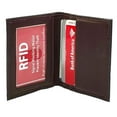 thumbnail image 1 of RFID Blocking Black Genuine Leather Men's Bifold Wallet Thin Credit Card ID Holder, 1 of 10