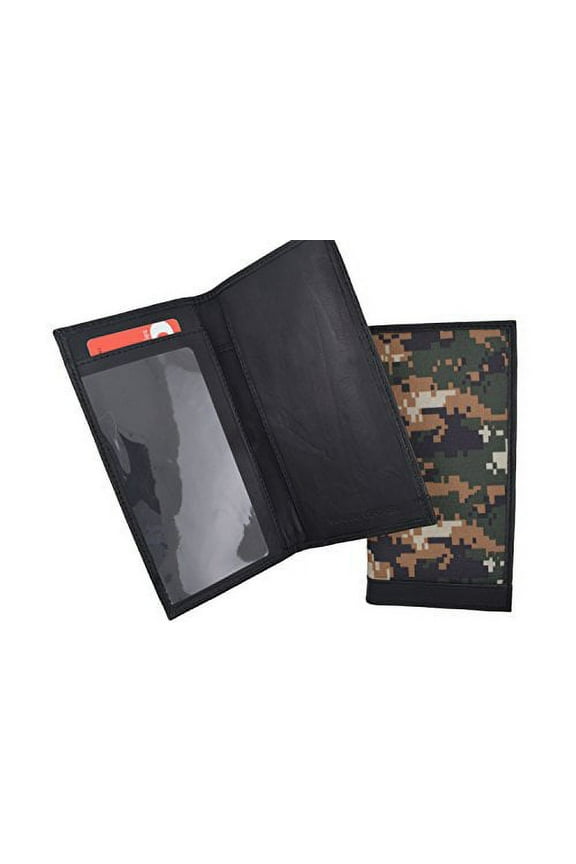 Brand New Hand Crafted Army Camo Genuine Soft Leather Checkbook Cover simple-156