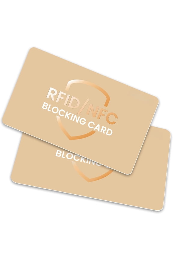 RFID Blocking Card 2 Pack,  Card Protects Entire Wallet, Credit Debit Card Protector, Anti- NFC Contactless Blocker