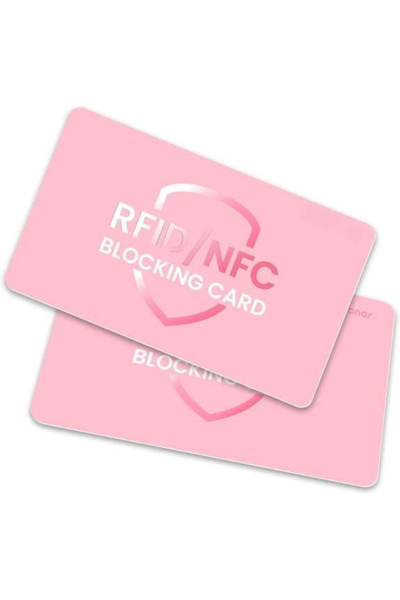 RFID Blocking Card 2 Pack,  Card Protects Entire Wallet for Women, Credit Debit Card Protector, Anti- NFC Contactless Blocker