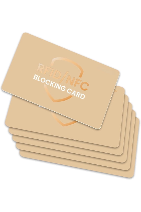RFID Blocking Card 6 Pack, Card Protects Entire Wallet, Credit Debit Card Protector, Anti- NFC Contactless Blocker