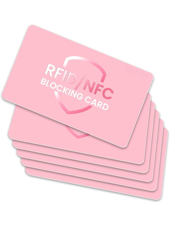 RFID Blocking Card 6 Pack, Card Protects Entire Wallet for Women, Credit Debit Card Protector, Anti- NFC Contactless Blocker