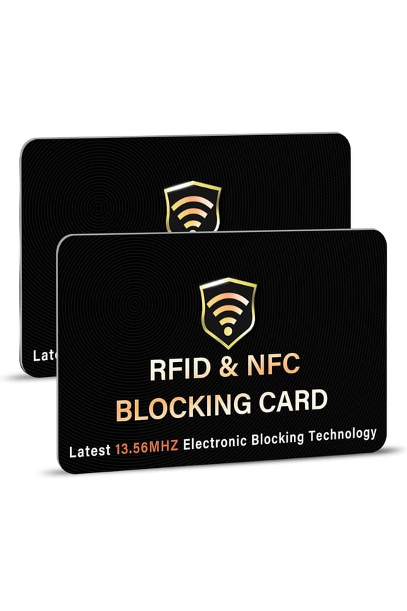RFID Blocking Card Credit Card Protector NFC Signal Blocker Contactless Debit ID Theft Prevention Security Card for Wallet Purse Travel