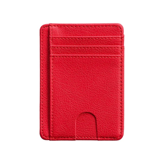 RFID Blocking Card Holder Slim Credit Card Case with Multiple Slots Durable PU Leather Anti-Skimming ID Card Wallet and Business Card Pouch with Button Closure Case