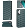 thumbnail image 1 of RFID Blocking Card Holder Slot for Samsung S21 Wallet Case, Folio Protective Wallet Pocket Credit Slots Retro Flip PU Leather Card Holder Kickstand Cover For Samsung Galaxy S21,Green, 1 of 10