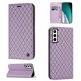 thumbnail image 1 of RFID Blocking Card Holder Slot for Samsung S22 Wallet Case, Folio Protective Wallet Pocket Credit Slots Retro Flip PU Leather Card Holder Kickstand Cover For Samsung Galaxy S22, Purple, 1 of 10