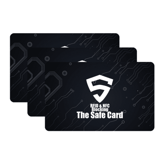 RFID Blocking Card, Ultra Thin Black Credit Card Protector & Bankcards Protector, NFC Contactless Bank Debit Credit Card Protector ID ATM Guard Card Blocker for Men & Women, Black