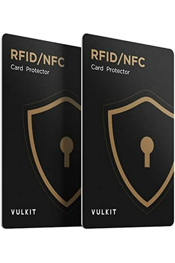 RFID Blocking Cards 2 Pack Credit Card Protectors NFC Contactless Cards Protection for Business & Travel Wallet$$Office
