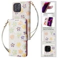 thumbnail image 1 of RFID Blocking Case For iPhone 13 Pro Max Wallet Case for Women with Credit Card Holder, Cute Pattern Flower Designed Hand Strap Flip PU Leather Stand For iPhone 13 Pro Max, Flowers Blossoming, 1 of 8