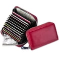 thumbnail image 1 of RFID Blocking Credit Card Holder Leather Credit Card Wallet Small Zipper Wallet for Women, 1 of 5