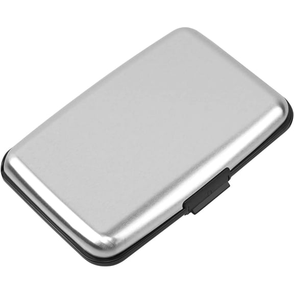 RFID Blocking Credit Card Holder,Mini Aluminum Slim Hard Card Holders Metal Wallet for Men or Women