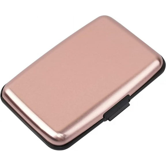 RFID Blocking Credit Card Holder,Mini Aluminum Slim Hard Card Holders Metal Wallet for Men or Women