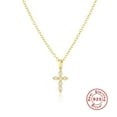 thumbnail image 1 of HESHPAWS S925 Sterling Silver Cross Necklace for Women Cross Chain Jewelry Gifts （with Gift Box), 1 of 5