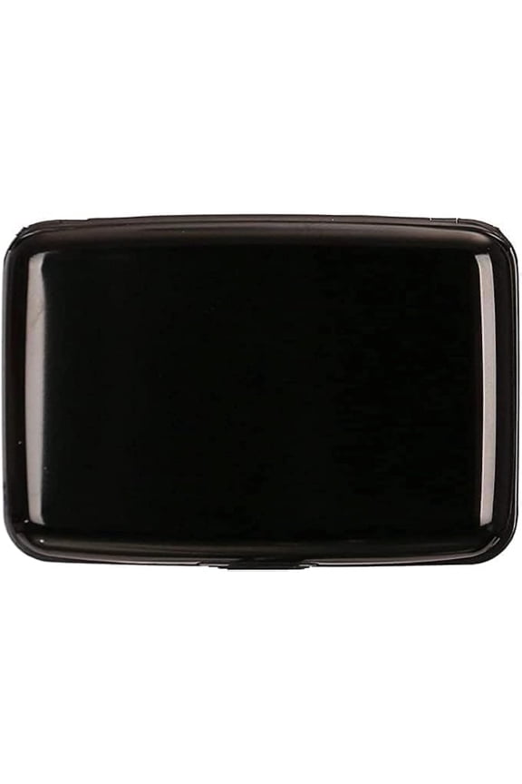 RFID Blocking Credit Card Protector Aluminum ID Case Hard Shell Business Card Holders Metal Wallet for Men or Women (Pack of 1)