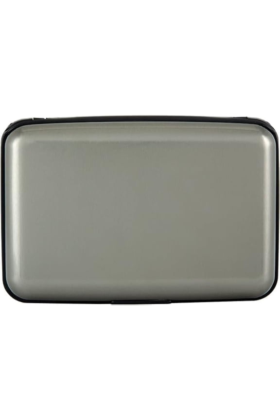 RFID Blocking Credit Card Protector Aluminum ID Case Hard Shell Business Card Holders Metal Wallet for Men or Women (Pack of 1)