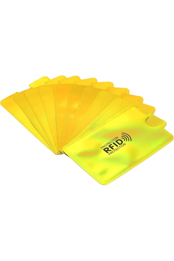 RFID Blocking Credit Card Sleeves, 20 Pack Contactless Protector Holder for NFC Purse, Laser Gold -