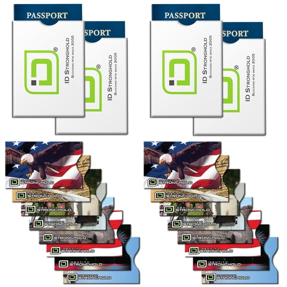 RFID Blocking Credit Card Sleeves - Patriotic 20 Pack