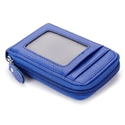 RFID Blocking Genuine Leather Credit Card Case Holder Security Travel Wallet