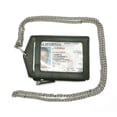 thumbnail image 1 of RFID Blocking Genuine Leather ID Badge Holder with Lanyard Credit Card Holder Zip Pocket Metal Chain, 1 of 11