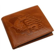 RFID Blocking Genuine Leather Men's Bifold Eagle USA Flag Wallet Gift