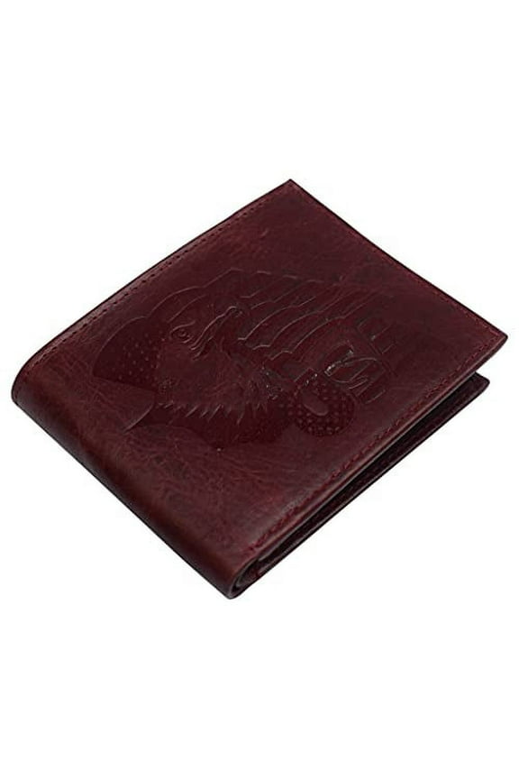 RFID Blocking Genuine Leather Men's Bifold Eagle USA Flag Wallet Gift