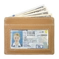 thumbnail image 1 of RFID Blocking Genuine Leather Slim Wallet 2 Credit Card Case Minimalist Front Pocket ID Holder, 1 of 11