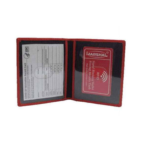 RFID Blocking Genuine Leather Vaccination Passport Holder/Cover, Genuine Leather Vaccination Card Holder, Vaccine Card Holder