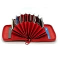 thumbnail image 1 of RFID Blocking Genuine Leather Women's Wallet Accordion Style Credit Card Holder Zip Around, 1 of 7