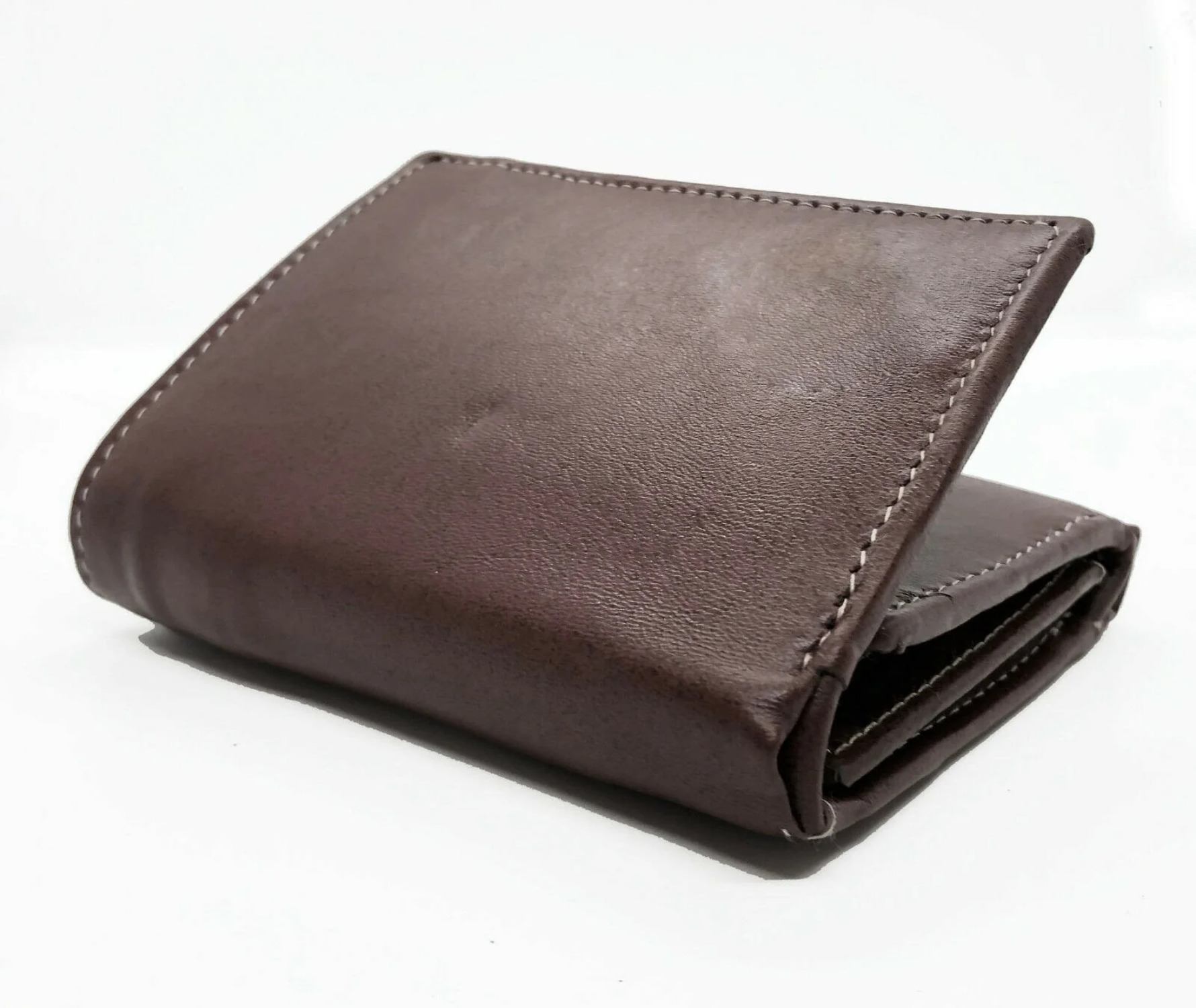 F&L CLASSIC RFID Blocking Mens Tri-fold Long Style Cowhide Leather