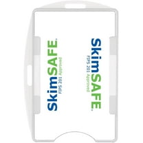 RFID Blocking ID Badge Holder (Holds 2 Cards) - SkimSAFE - Dual Sided Shield Blocks 13.56MHz Radio Signal - Specialist ID (Frosted Clear)