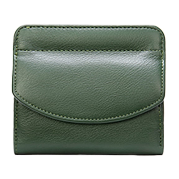 RFID Blocking Leather Wallet for Men & Women – Compact Bifold Purse with 8 Card Slots, Coin Pocket, Cash Holder & Photo Window – Red, Blue, Green