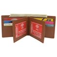 thumbnail image 1 of RFID Blocking Men's Bifold Leather Wallet With Double Center Flap And 3 ID Windows, 1 of 38