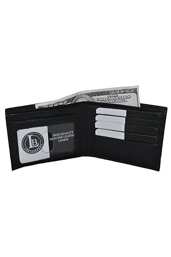 RFID Blocking Men's Compact Genuine Leather Wallet by Leatherboss
