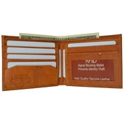 RFID Blocking Mens Leather Slim Bifold Wallet RFID 60 C