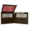 thumbnail image 1 of RFID Blocking Men's Premium Genuine Leather Flap Up ID Slim Bifold Wallet RFID P 53, 1 of 3