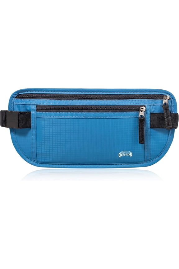 RFID Blocking Passport Holder -  Belt & Travel Wallet, Travel Belt Bag Fanny Pack for Women Men