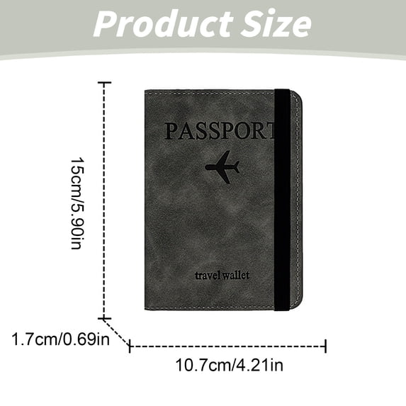 RFID Blocking Passport Holder, Travel Wallet with Card Slot Pen Holder