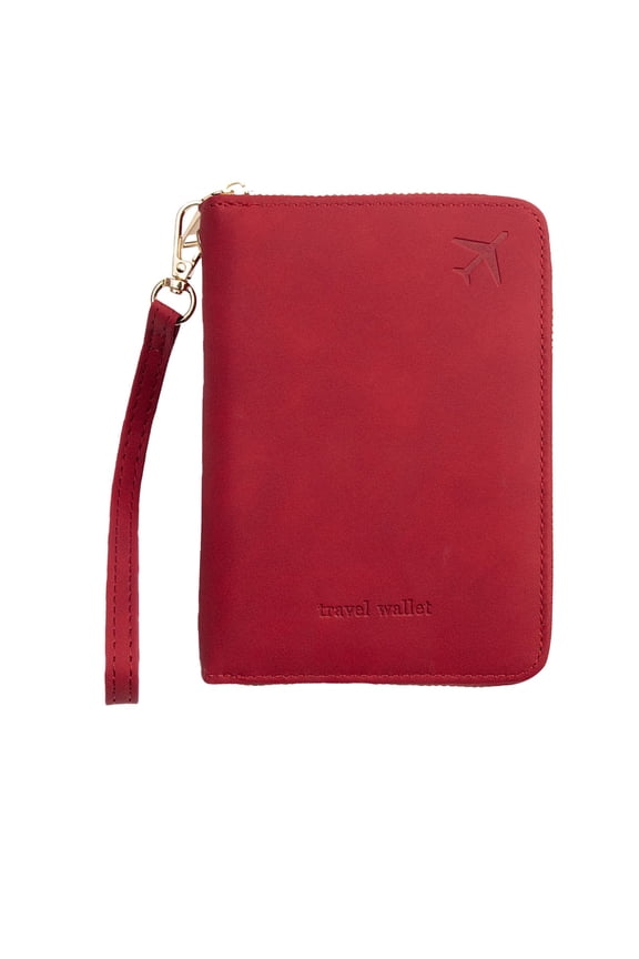 RFID Blocking Passport Holder Wallet with Wrist Strap, Zipper Travel Wallet, Multi-Functional Passport Cover for Passport, Cards, Cash, Boarding Pass, Secure Travel Organizer for Men & Women