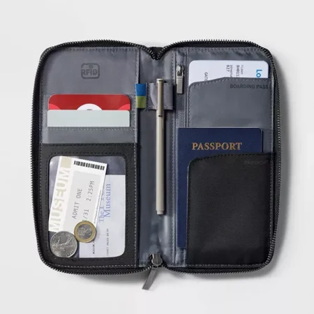 RFID Blocking Passport and Visa Holder Travel Wallet