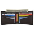 thumbnail image 1 of RFID Blocking Premium Leather Bifold Men's Multi-Card Holder Wallet, 1 of 25