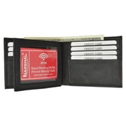 RFID Blocking Premium Soft Leather Men's Multi Card Compact Center Flip Bifold Wallet RFID P 52 (C)