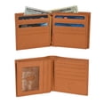 thumbnail image 1 of RFID Blocking Premium Soft Leather Men's Multi Card Compact Center Flip Bifold Wallet RFID P 52, Tan, 1 of 7