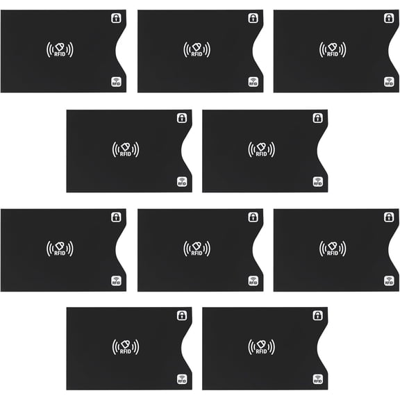 RFID Blocking Sleeves 10pcs, NFC Contactless Bank Debit Credit Card Protector ID ATM Guard Card Blocker