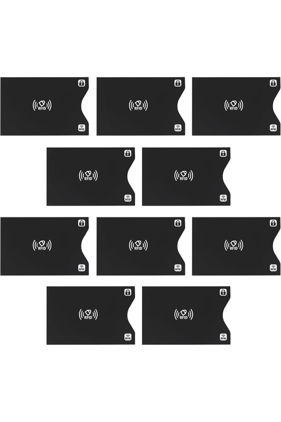 RFID Blocking Sleeves 10pcs, NFC Contactless Bank Debit Credit Card Protector ID ATM Guard Card Blocker