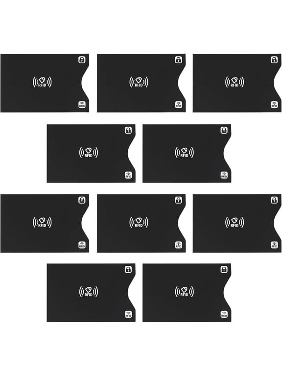 RFID Blocking Sleeves 10pcs, NFC Contactless Bank Debit Credit Card Protector ID ATM Guard Card Blocker