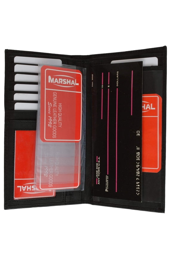 RFID Blocking Slim Leather Checkbook Organizer ID Credit Card Holder Wallet RFID 853 (C)