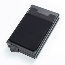 RFID Blocking Slim Wallet - One-Touch Pop Up Card Holder, Metal Minimalist Wallet for 10 Cards Cash | Secure Front Pocket Design