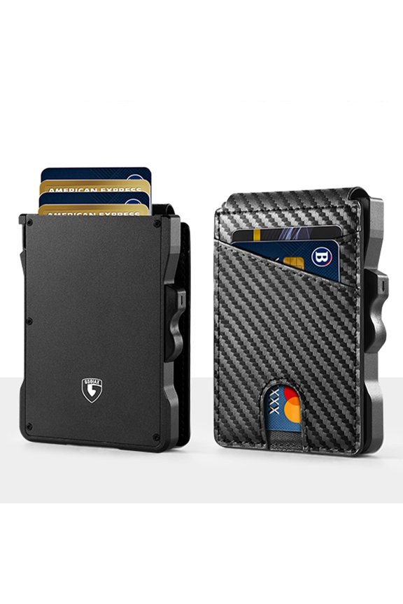 RFID Blocking Smart Pop Up Card Wallet Metal Aluminum Credit Card Holder