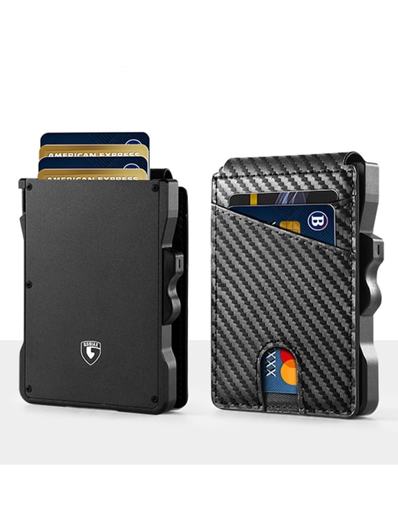 RFID Blocking Smart Pop Up Card Wallet Metal Aluminum Credit Card Holder